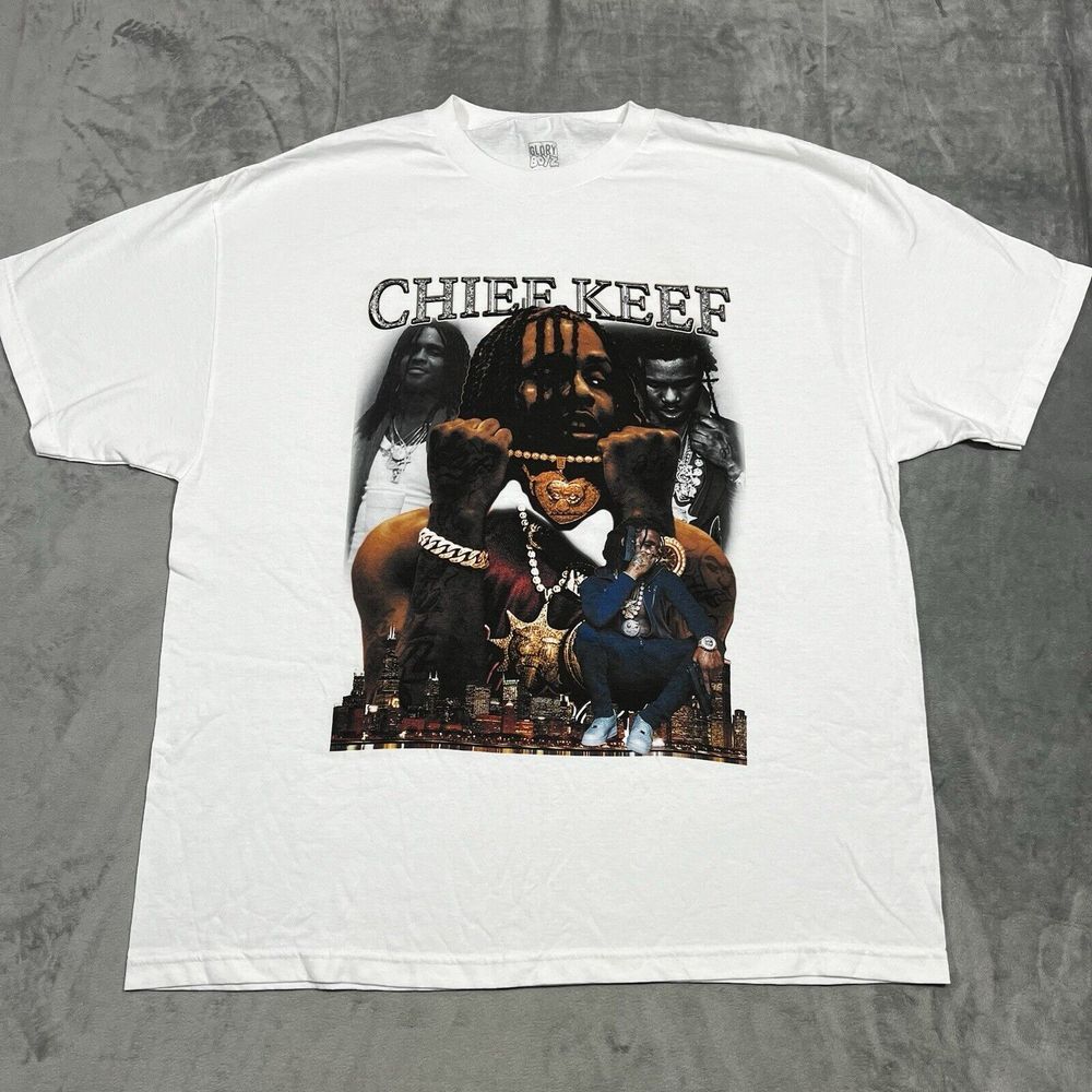 Glo Gang Glory Boyz University Chief Keef Rap Tee T Shirt‎ XXL White Sosa Oblock